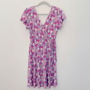 Kaileigh V-Neck Faux Wrap Dress